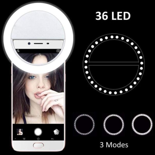 High Quality Mini USB Rechargeable Selfie Ring Light